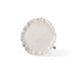 George II cabaret / tray, Simon Pantin II, London 1732, silver