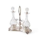 Oil and vinegar set, Jacobus Held, Amsterdam 1876, silver