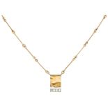 Lapponia 14K yellow gold necklace set with diamonds