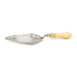 Victorian fish scoop, Henry John Lias & Son, London 1874, silver