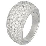 18K white gold pavé ring with diamonds