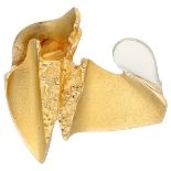 Lapponia 14K yellow gold/platinum 'Lotus' pendant by Björn Weckström