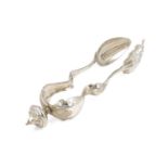 Salad tongs, A.J. Jorning, Amsterdam 1872, silver