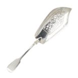 Victorian fish scoop, Joseph & Albert Savory, London 1846, silver