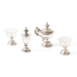 Table set (4), Johannes Lambertus Kroijmans, Oss / Schijndel 1847, silver