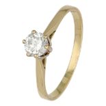 14K yellow gold solitaire ring set with approx. 0.39 ct. diamond