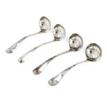 Gravy/sauce spoons (4), Nicolaas de Brieder I (1720-1787), Utrecht 1785, silver