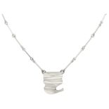 Lapponia sterling silver 'Space Age' necklace by Björn Weckström