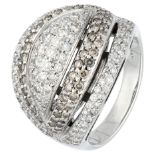 White gold pavé ring set with approx. 0.79 ct. diamonds