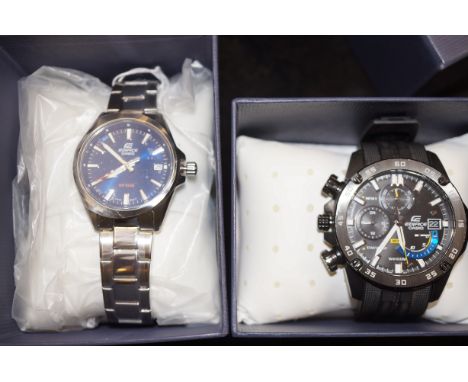 X2 Edifice Casio wristwatches both with boxes