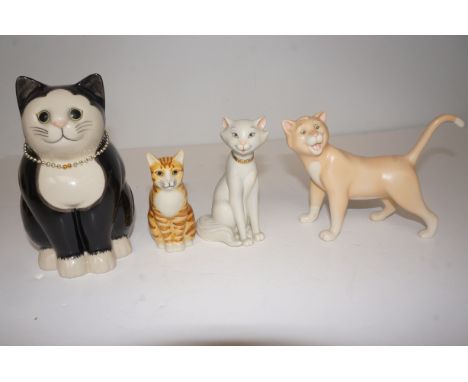 4x Ceramic cats to inclue Lennox 