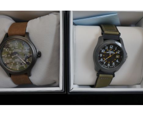 X2 Timex expedition wristwatches both with boxes