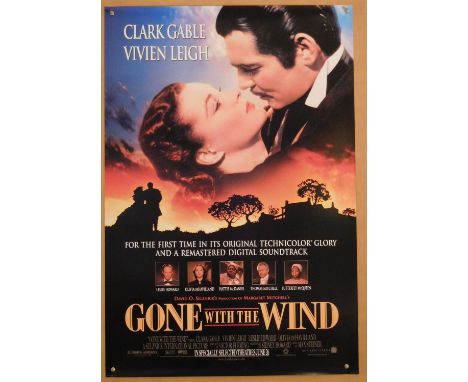 Gone with the Wind (R-1990's) Advance US one sheet film poster, starring Clark Cable and Vivien Leigh, rolled, 27 x 40 inches