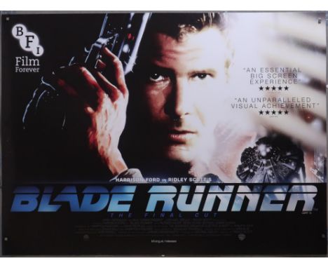 Blade Runner (R-2015) British Quad film poster, directed by Ridley Scott and starring Harrison Ford, Rutger Hauer and Sean Yo