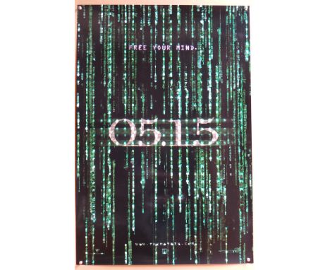 Matrix Reloaded (2003) holofoil teaser US one sheet film poster, directed by the Wachowski brothers and starring Keanu Reeves