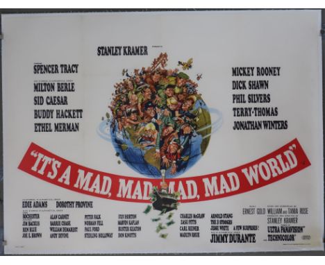 It's a Mad, Mad, Mad, Mad World (style A) (1964) British Quad film poster, artwork by Jack Davis, directed by Stanley Kramer 