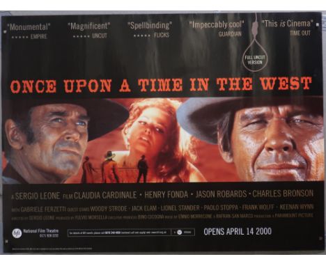 Once Upon a Time in the West (1969) British Quad film poster, 2000 BFI re-release, directed by Sergio Leone and starring Clin