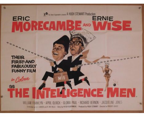 The Intelligence Men (R-1960's) British quad film poster, the first Morecombe and Wise film, folded, 30 x 40 inches. Conditio