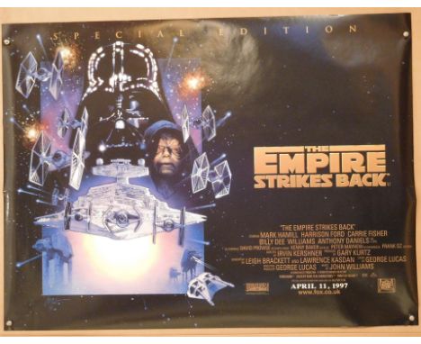 Star Wars The Empire Strikes Back (R-1997) British Quad film poster, artwork by Drew Struzan, rolled, 30 x 40 inches. Conditi