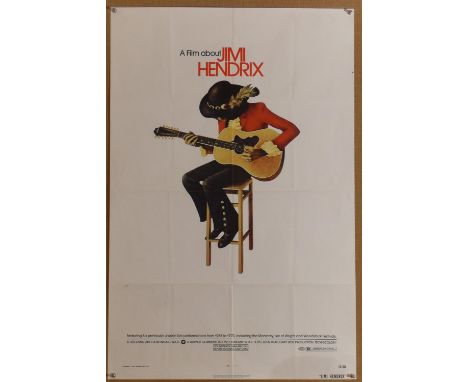 Jimi Hendrix (1973) US One sheet film poster, documentary directed by Joe Boyd, folded, 27 x 41 inches.Condition Report:  Ver
