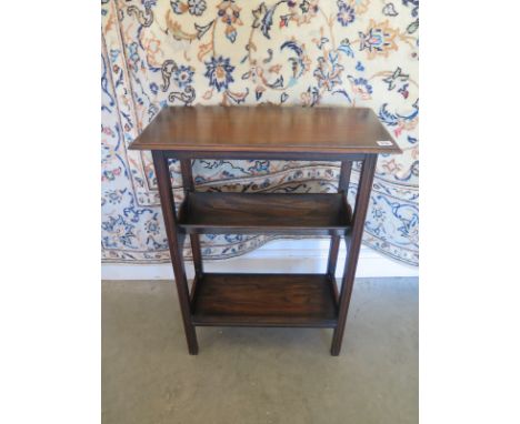 An oak book trough, side table by Simpkin - 79cm H x 61cm x 30cm