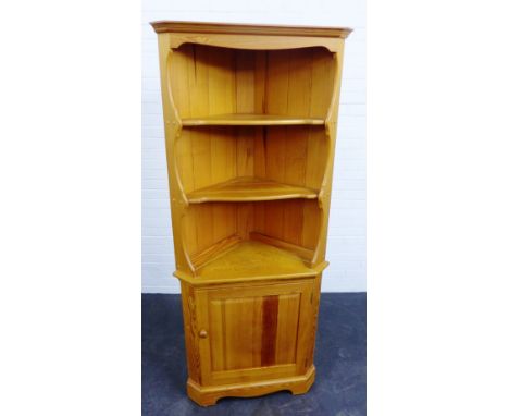 Ercol pine  corner cabinet, 184 x 80cm