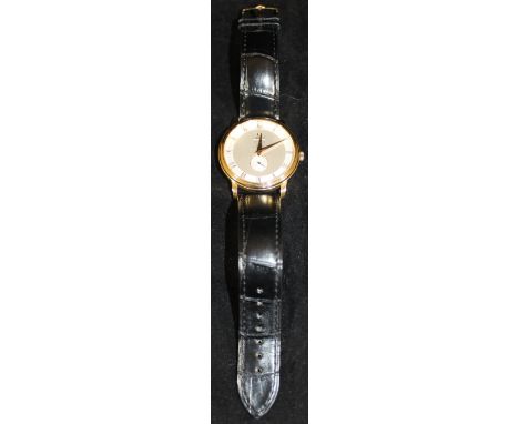 An 18ct gold cased Omega De Ville Co-axial escapement Chronometer with silvered dial and subsidiary seconds dial, serial numb
