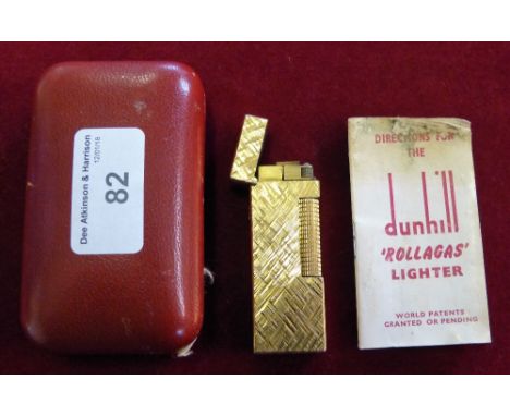 A boxed Dunhill gas cigarette lighter