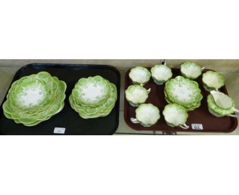 A Foley china tea service comprising cups, saucers , plates, jug