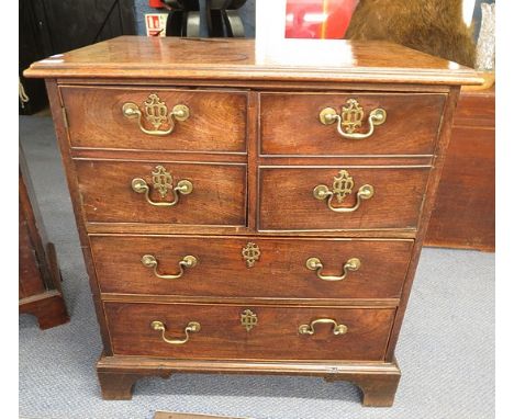 A Georgian mahogany commode chest circa 1760, 30 3/4 high x 28 wide x 19 1/2 deep