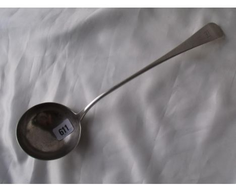 George III soup ladle bottom marked by P. Roker circa 1760 170g        