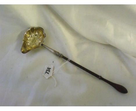 Georgian toddy ladle with turned wood handle London 1781        