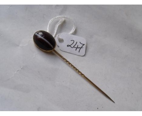 Banded agate stick pin      