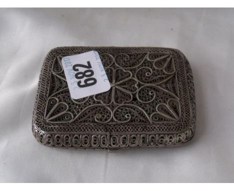 Filigree cigarette case with hinge body 100g     