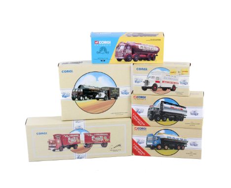 Six boxed Corgi Classic diecast commercial vehicles. Comprising a Limited Edition East Kent Plaxton Coach, 4458/7500, 81220, 