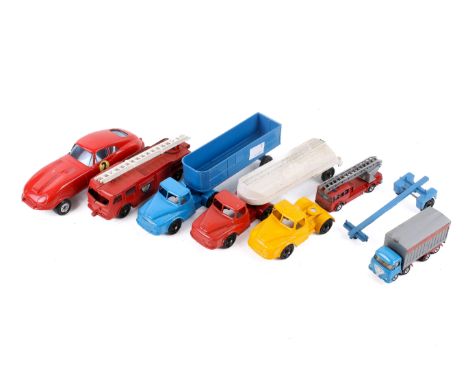  Lone Star Roadmaster Major Series diecast models. Comprising a Milk Tankers, two Heavy Haulage Lorries, Fire Engines and car