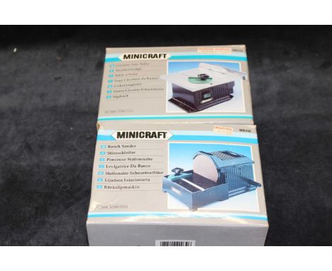 Model Railway engineers mini table sander and table saw, items are untested therefore viewing is recommended.