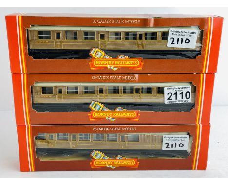 3x Hornby OO Gauge LNER Teak Coaches Boxed P&amp;P Group 1 (£14+VAT for the first lot and £1+VAT for subsequent lots) 
