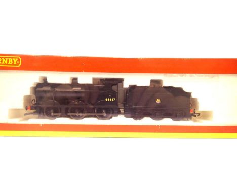 Hornby 4F 44447 BR Black, Early Crest (wrong box). P&amp;P Group 1 (£14+VAT for the first lot and £1+VAT for subsequent lots)