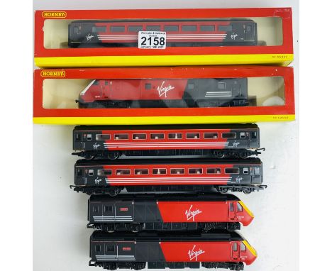 Hornby OO Virgin 4x Car HST Unboxed &amp; 1x DVT &amp; Additional Coach Boxed P&amp;P Group 2 (£18+VAT for the first lot and 