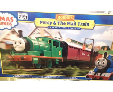Hornby Thomas &amp; Friends OO Gauge Percy &amp; The Mail Train Set Boxed P&amp;P Group 2 (£18+VAT for the first lot and £3+V