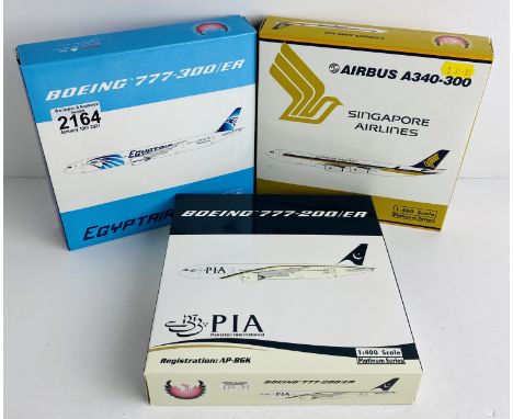 3x Phoenix 1:400 Scale Aircraft Diecast Model Aircraft - In Boxes (ALL WHEELS PRESENT &amp; OK) P&amp;P Group 1 (£14+VAT for 