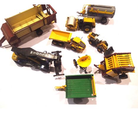 Nine plant and farming models, Britains, SIKU etc. P&amp;P Group 2 (£18+VAT for the first lot and £3+VAT for subsequent lots)