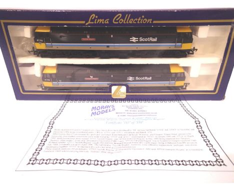 Lima/Morays Models exclusive  limited edition 350; two ScotRail class 47 diesel 47713 Tayside Region, 47714 Grampian Region. 