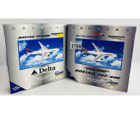 2x Gemini Jets 1:400 Scale Aircraft Diecast Model Aircraft - In Boxes (ALL WHEELS PRESENT &amp; OK) P&amp;P Group 1 (£14+VAT 