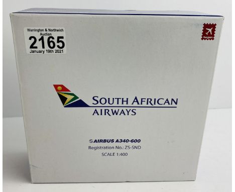 Hogan Wings 1:400 Scale Aircraft Diecast Model Aircraft A340 South African (ALL WHEELS PRESENT &amp; OK) P&amp;P Group 1 (£14