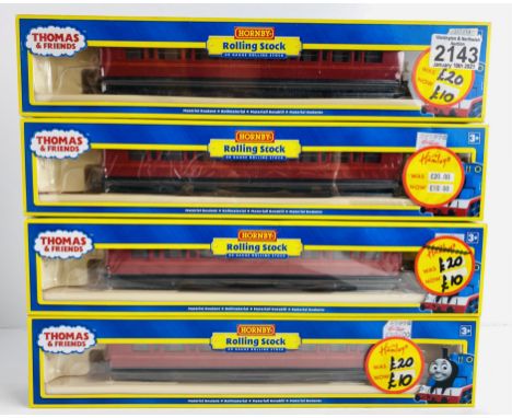 4x Hornby R9702 Thomas &amp; Friends OO Gauge Spencers Coaches  All Boxed New Ex Shop Stock P&amp;P Group 1 (£14+VAT for the 