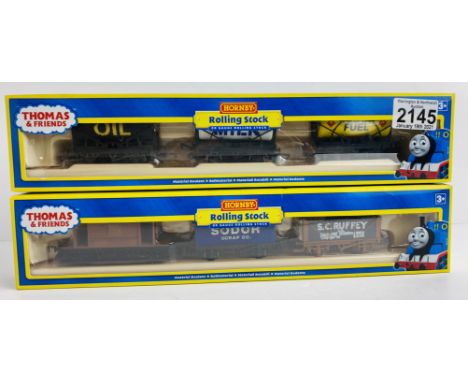 2x Hornby Thomas &amp; Friends OO Gauge R9704/R9706 Triple Wagon Packs Boxed New Ex Shop Stock P&amp;P Group 1 (£14+VAT for t