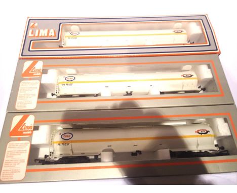 Three Lima Esso bogie tankers. P&amp;P Group 1 (£14+VAT for the first lot and £1+VAT for subsequent lots) 
