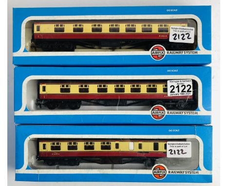 3x Airfix OO Gauge Coaches Boxed P&amp;P Group 1 (£14+VAT for the first lot and £1+VAT for subsequent lots) 